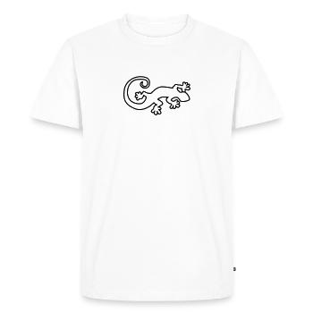 geko - T-shirt Premium bio Homme - blanc - Devant - Nico (187cm)