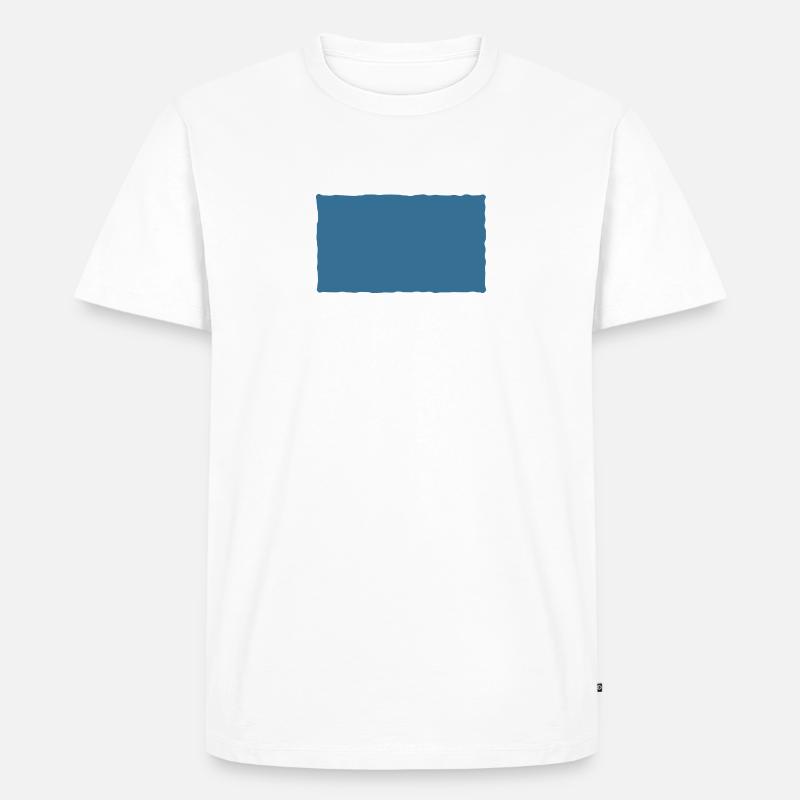 Cherry - rectangle blue - Männer Premium Bio T-Shirt - Weiß