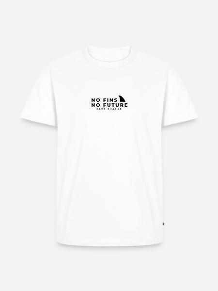 No Fins No Future - Männer Premium Bio T-Shirt - Weiß