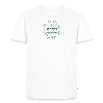 Seaside Adventure - Men's Premium Organic T-Shirt - white - Front - Nico (187cm)
