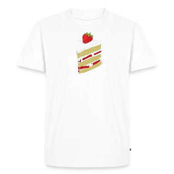 Tarte Aux Fraises Délicieuse Idée Cadeau - T-shirt Premium bio Homme - blanc - Devant - Nico (187cm)