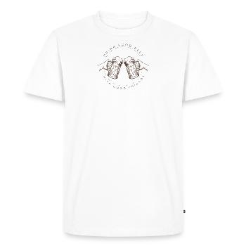 drink good beer with good friends - T-shirt Premium bio Homme - blanc - Devant - Nico (187cm)