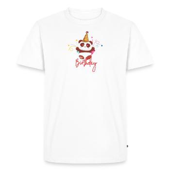 Anniversaire bébé anniversaire chemise garçon fille *** - T-shirt Premium bio Homme - blanc - Devant - Nico (187cm)