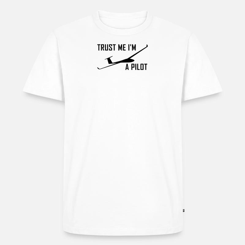 pilot - Männer Premium Bio T-Shirt - Weiß