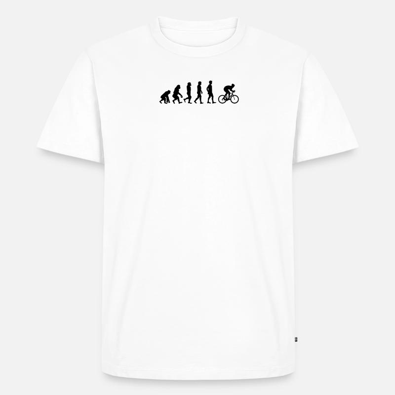 Vélo de cyclisme Evolution - T-shirt Premium bio Homme - blanc