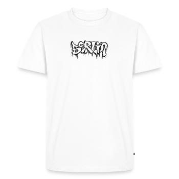 Berlin Graffiti - T-shirt Premium bio Homme - blanc - Devant - Nico (187cm)