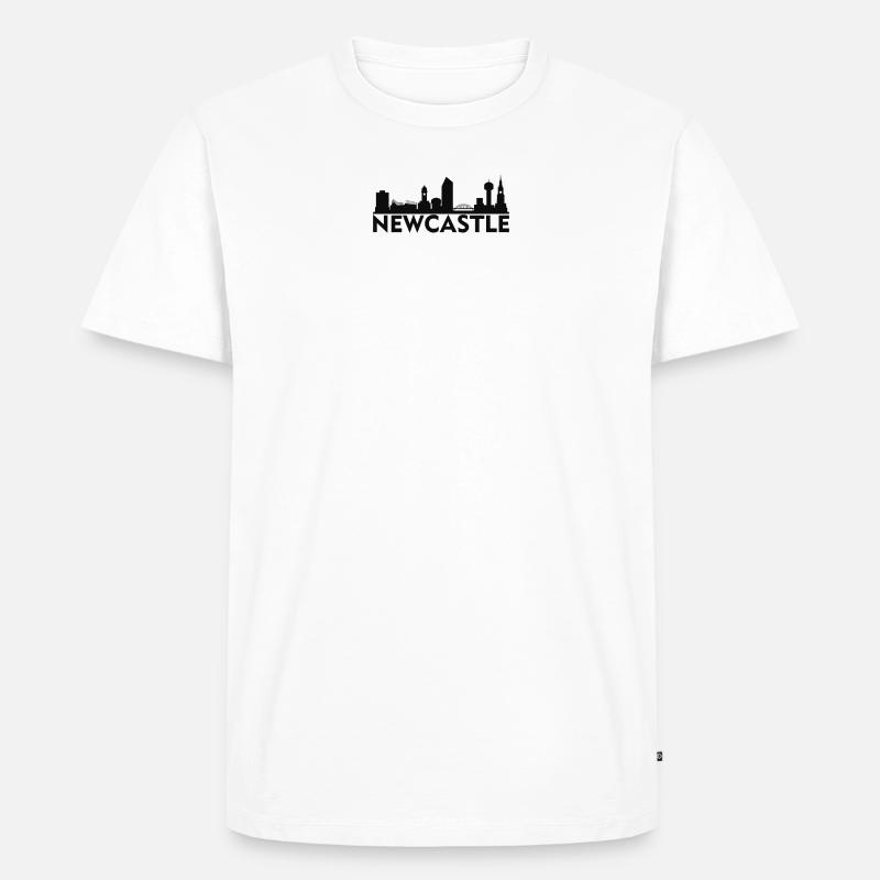Newcastle Großbritannien Skyline Geschenkidee - Männer Premium Bio T-Shirt - Weiß