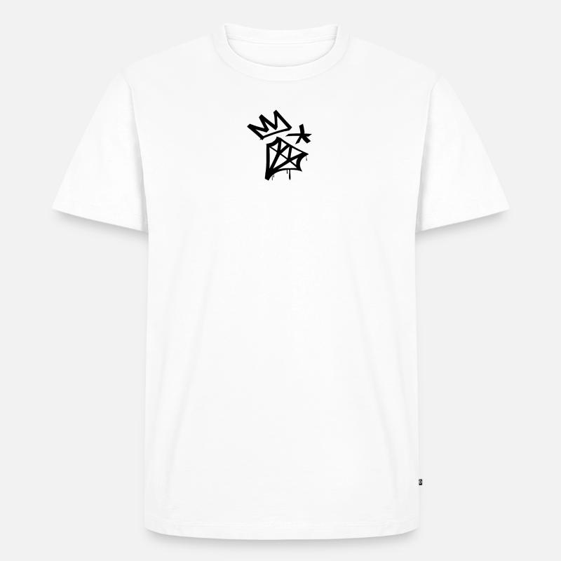 Diamant-Graffiti - Männer Premium Bio T-Shirt - Weiß