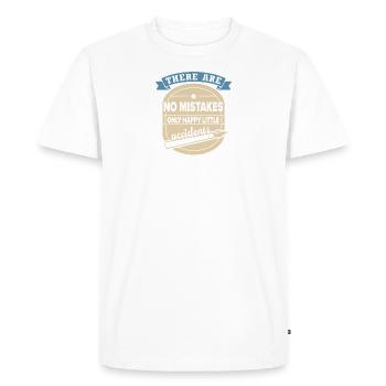 Il n'y a aucune erreur Happy Little Accidents retro - T-shirt Premium bio Homme - blanc - Devant - Nico (187cm)