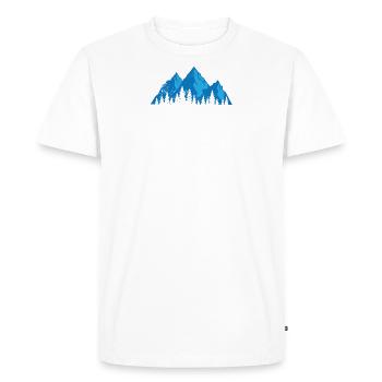 Montagnes Bleu noir - T-shirt Premium bio Homme - blanc - Devant - Nico (187cm)