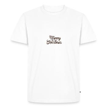 Merry Christmas White - Men's Premium Organic T-Shirt - white - Front - Nico (187cm)