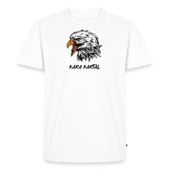 Kara Kartal, Black Eagle - Men's Premium Organic T-Shirt - white - Front - Nico (187cm)
