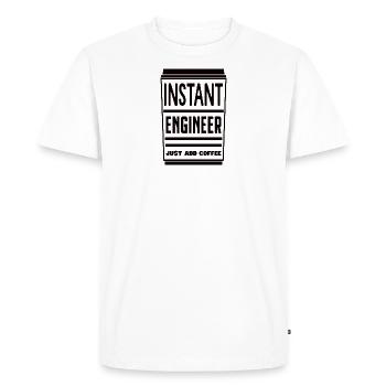 Ingénieur instantané Just Add Coffee Ingenieur Café - T-shirt Premium bio Homme - blanc - Devant - Nico (187cm)