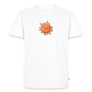 RADIATE POSITIVITY (Dark Version) - T-shirt Premium bio Homme - blanc - Devant - Nico (187cm)