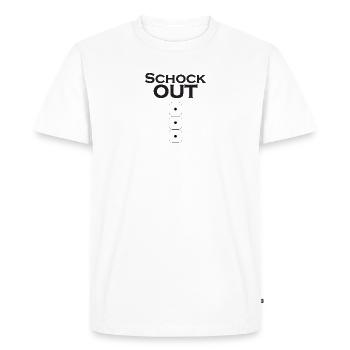 Shock Out with Cubes - Men's Premium Organic T-Shirt - white - Front - Nico (187cm)