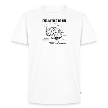 Ingénieur cerveau génie mécanique Électrotechnique Mathématiques - T-shirt Premium bio Homme - blanc - Devant - Nico (187cm)