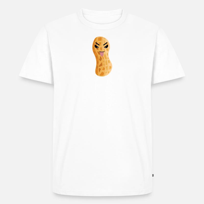 Erdnuss Erdnüsse Nuss Nüsse Speise - Männer Premium Bio T-Shirt - Weiß