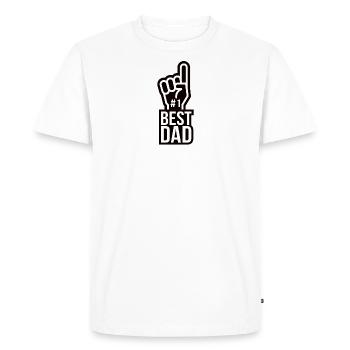 Best Dad Dad Daddy Papi Dad Dad Father's Day - Men's Premium Organic T-Shirt - white - Front - Nico (187cm)