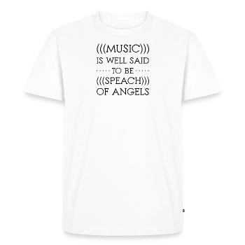 Music is the language of the Angel Choir Orchestra - Men's Premium Organic T-Shirt - white - Front - Nico (187cm)
