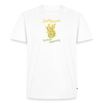 Easy Peasy Lemon Squeezy Summer - Men's Premium Organic T-Shirt - white - Front - Nico (187cm)