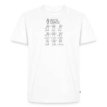 Formule cadeau école de danse math profession - T-shirt Premium bio Homme - blanc - Devant - Nico (187cm)