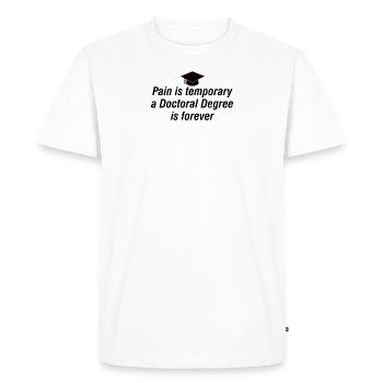 Diploma Doctoral Thesis Doctorate Doctoral Doctor - Men's Premium Organic T-Shirt - white - Front - Nico (187cm)