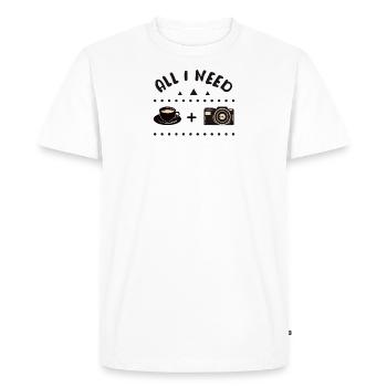 Photographie photo photographe photos photo photo - T-shirt Premium bio Homme - blanc - Devant - Nico (187cm)