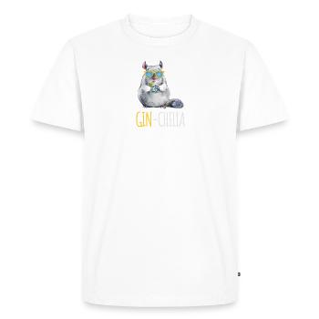 Ginchilla Ginchilla Gin-Tonic amusant &Longdrink Amant - T-shirt Premium bio Homme - blanc - Devant - Nico (187cm)
