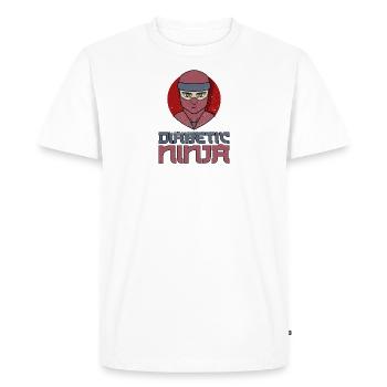 Diabétique Ninja Diabète Pancréas - T-shirt Premium bio Homme - blanc - Devant - Nico (187cm)