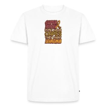 Superheroes fight leukemia - Men's Premium Organic T-Shirt - white - Front - Nico (187cm)
