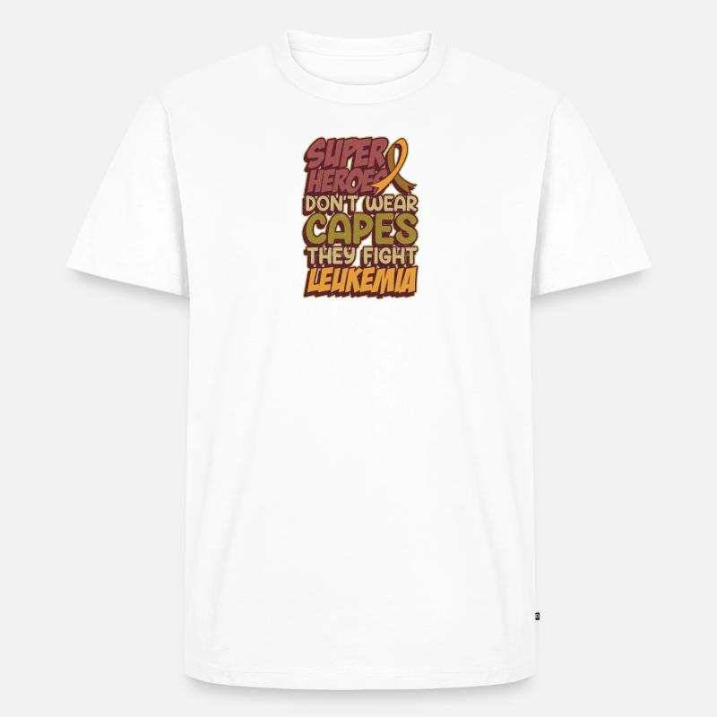 Superhelden bekämpfen Leukämie - Männer Premium Bio T-Shirt - Weiß