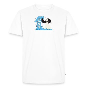 Vague masculine avec la barbe | Porteurs de barbe - T-shirt Premium bio Homme - blanc - Devant - Nico (187cm)
