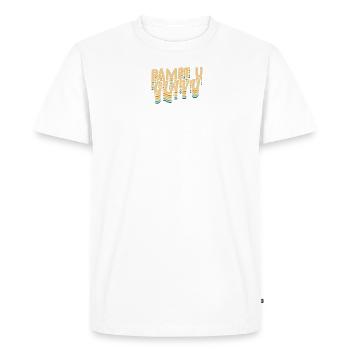 Balkan Jugo - Yugoslavia - Saying - pamet u glavu - Men's Premium Organic T-Shirt - white - Front - Nico (187cm)