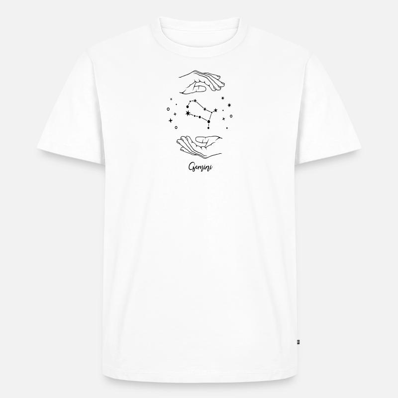 Sternenbild Sternzeichen Zwilling - Männer Premium Bio T-Shirt - Weiß