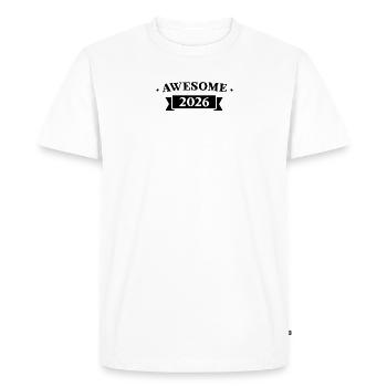 Funny Birthday Awesome 2026 - Men's Premium Organic T-Shirt - white - Front - Nico (187cm)