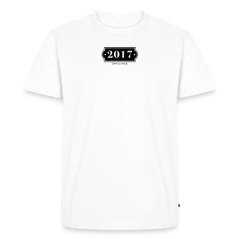Drôle d’anniversaire numéro limité 2017 - T-shirt Premium bio Homme - blanc - Devant - Nico (187cm)