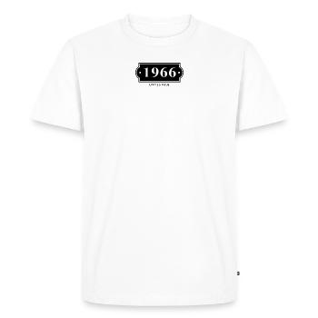 Funny Birthday Limited Numéro 1966 - T-shirt Premium bio Homme - blanc - Devant - Nico (187cm)