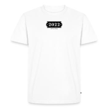 Drôle d’anniversaire numéro limité 2022 - T-shirt Premium bio Homme - blanc - Devant - Nico (187cm)