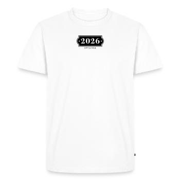 Funny Birthday Limited Issue 2026 - Men's Premium Organic T-Shirt - white - Front - Nico (187cm)