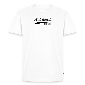 Funny Birthday Not Dead Since 1940 - Men's Premium Organic T-Shirt - white - Front - Nico (187cm)