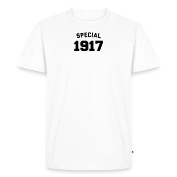 Funny Birthday Special 1917 - Men's Premium Organic T-Shirt - white - Front - Nico (187cm)