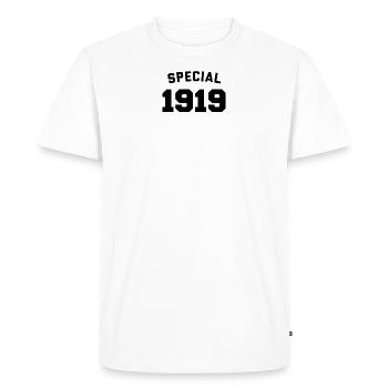 Funny Birthday Special 1919 - Men's Premium Organic T-Shirt - white - Front - Nico (187cm)
