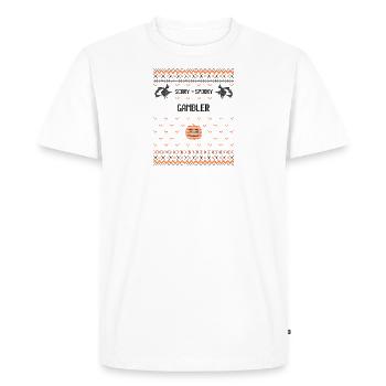 Joueur effrayant et effrayant - T-shirt Premium bio Homme - blanc - Devant - Nico (187cm)