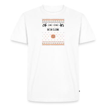 Commis de bureau effrayant et effrayant - T-shirt Premium bio Homme - blanc - Devant - Nico (187cm)