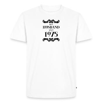 Best Husband Since 1975 Wedding Anniversary - Men's Premium Organic T-Shirt - white - Front - Nico (187cm)