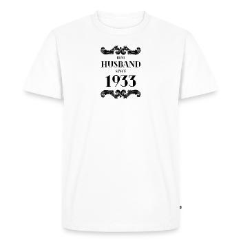 Best Husband Since 1933 Wedding Anniversary - Men's Premium Organic T-Shirt - white - Front - Nico (187cm)