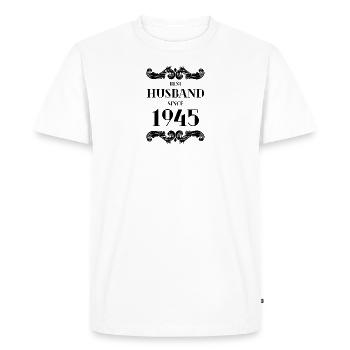 Bester Ehemann seit 1945 Hochzeitstag - Männer Premium Bio T-Shirt - Weiß - Vorne - Nico (187cm)