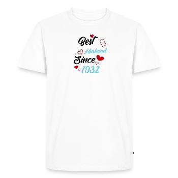 Best Husband Since 1932 Wedding - Men's Premium Organic T-Shirt - white - Front - Nico (187cm)