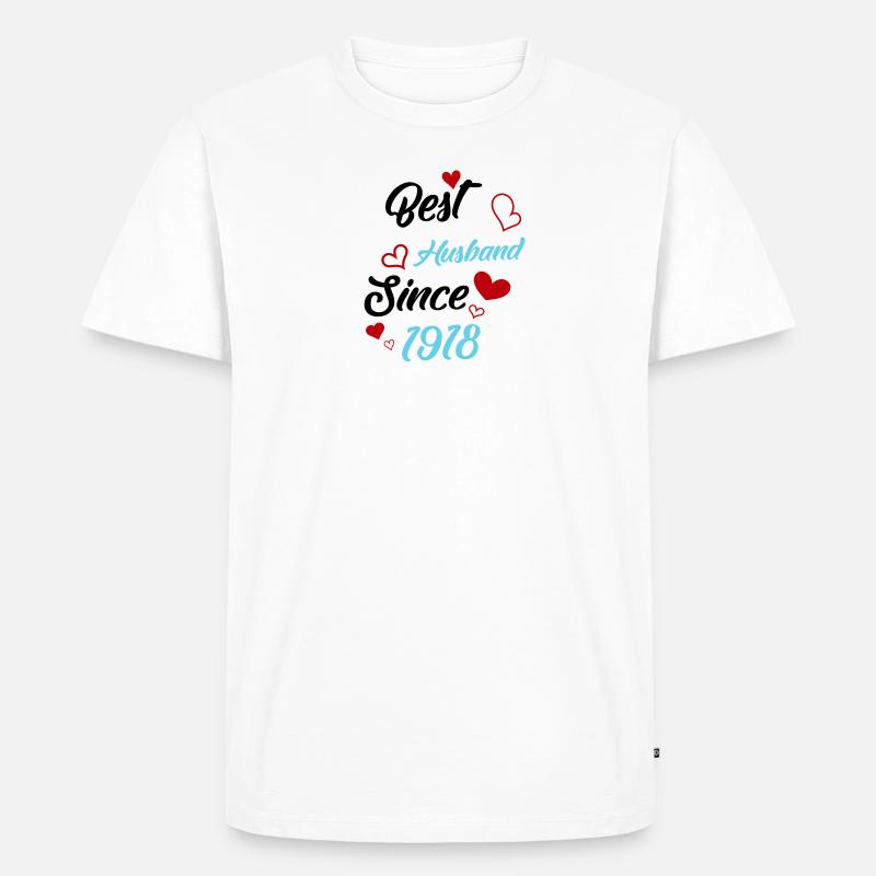 Bester Ehemann seit 1918 Hochzeit - Männer Premium Bio T-Shirt - Weiß