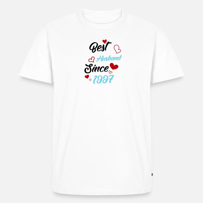 Bester Ehemann seit 1997 Hochzeit - Männer Premium Bio T-Shirt - Weiß
